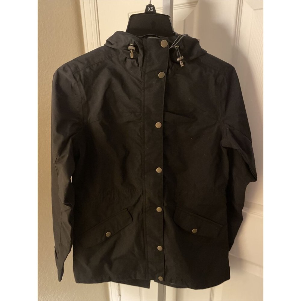 Alpine Design Women’s XSmall National Forest 2 Layer  Rain Parka- Pure Black